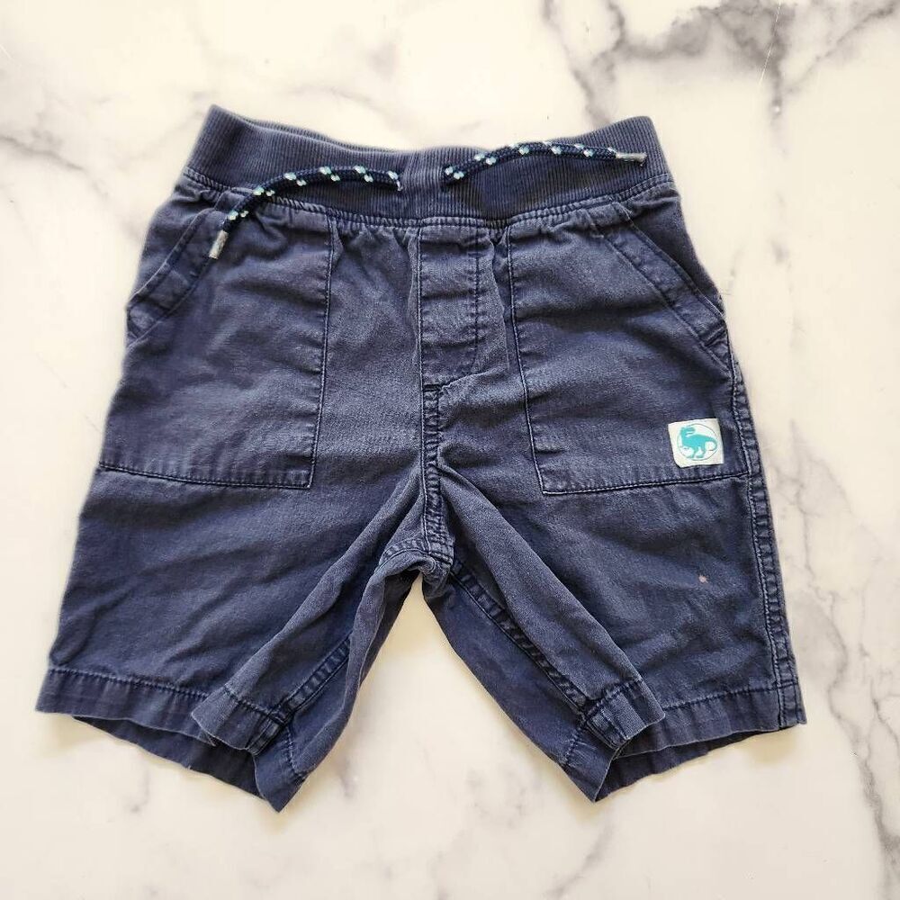 365 kids garanimals size 6 navy blue cargo shorts bermuda 100% cotton